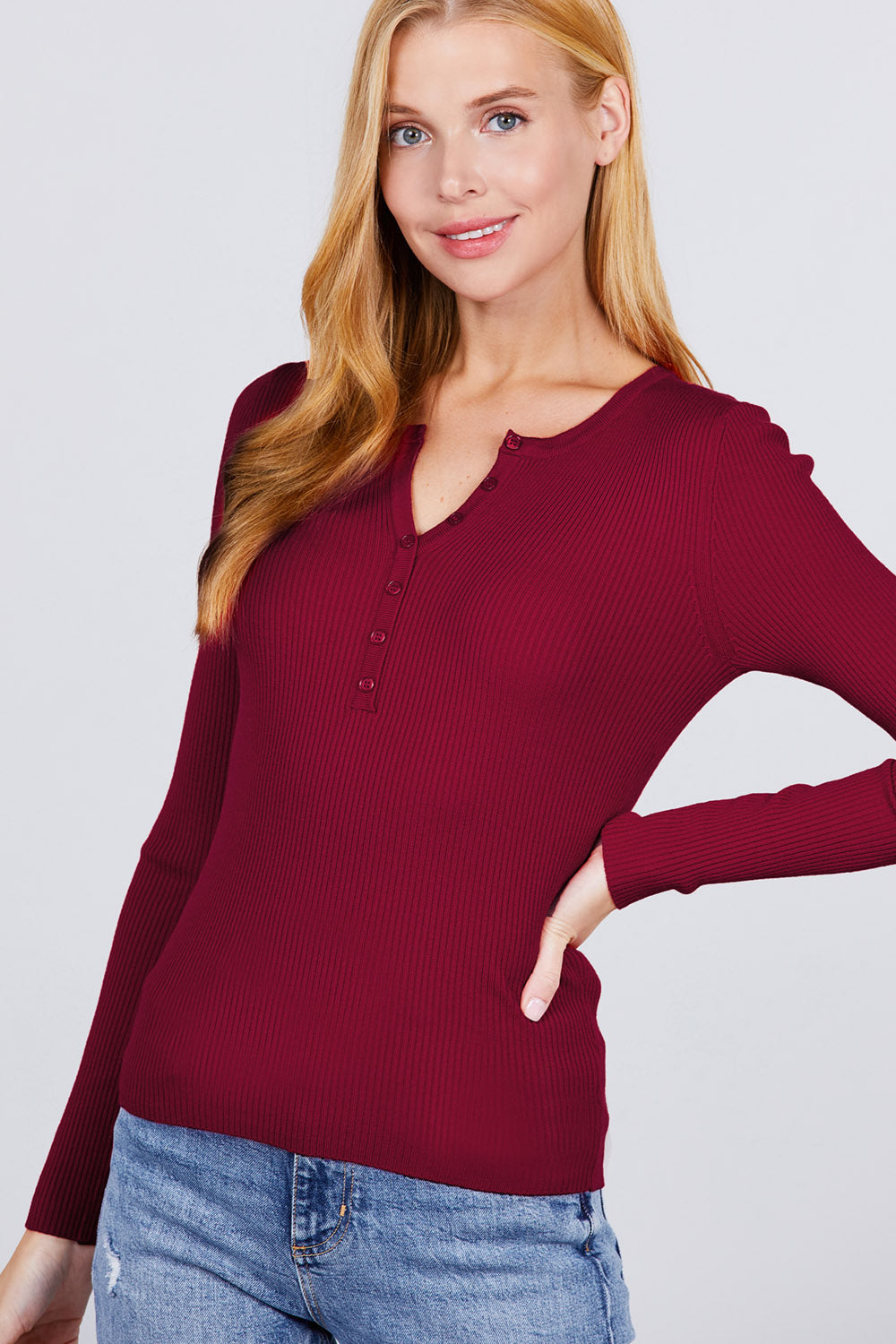 Viscose Henley Sweater - Absolute Fashion 2020