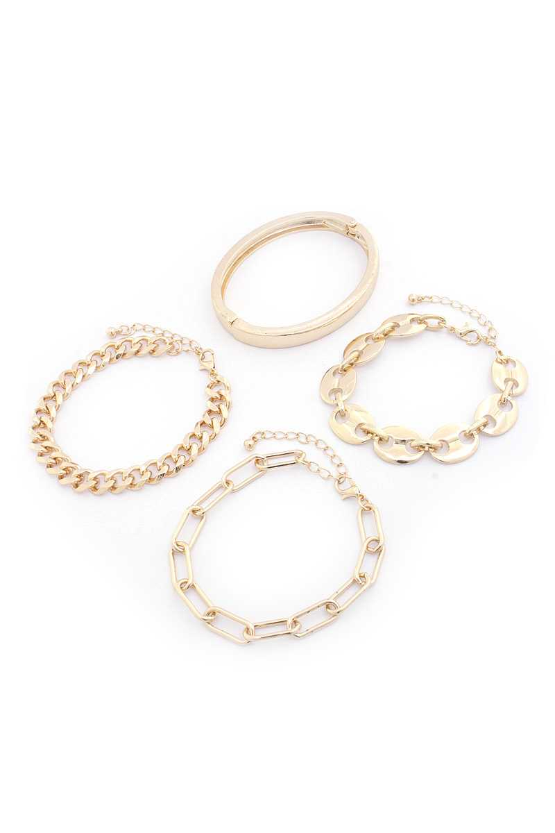 Sodajo Oval Cuban Link Bracelet Set - Absolute Fashion 2020