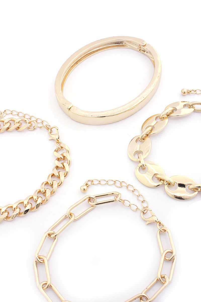 Sodajo Oval Cuban Link Bracelet Set - Absolute Fashion 2020