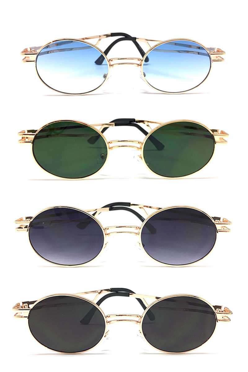 Fashion Stylish Rounded Metal Sunglasses - Absolute Fashion 2020
