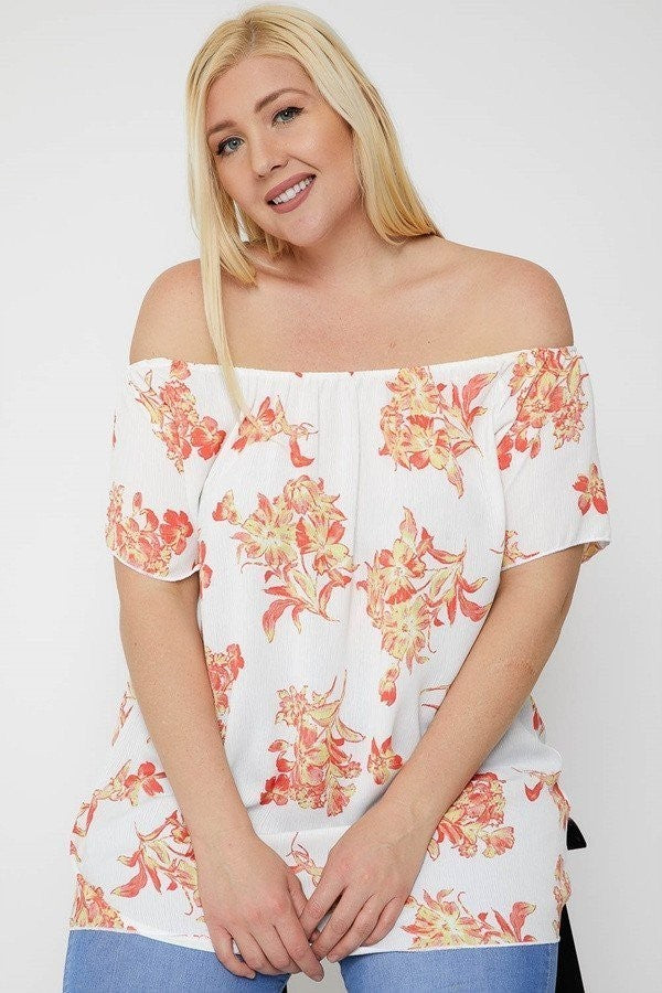 Floral Print Off The Shoulder Top - Absolute Fashion 2020