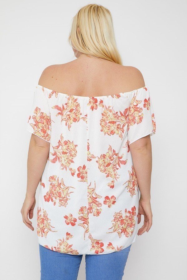Floral Print Off The Shoulder Top - Absolute Fashion 2020