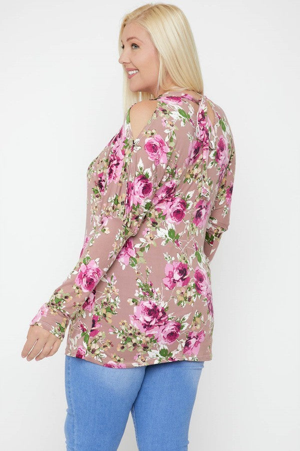 Flattering Cutout Details Floral Print Top - Absolute Fashion 2020