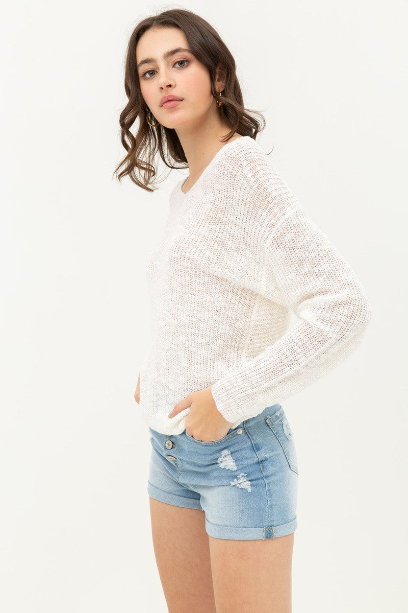 Scoop Neck Long Dolman Sleeves Top - Absolute Fashion 2020