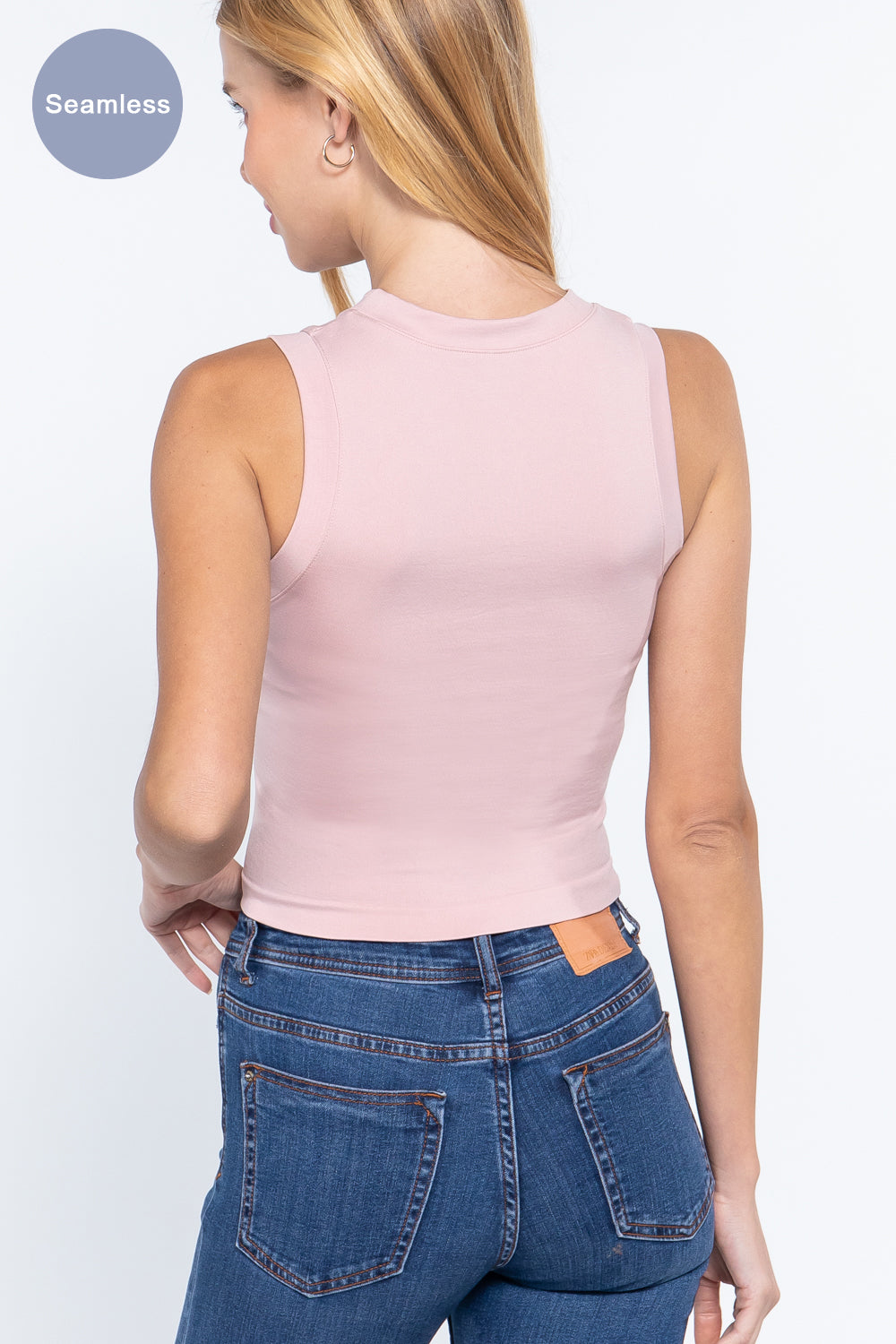 Round Neck Seamless Crop Tank Top - Absolute Fashion 2020