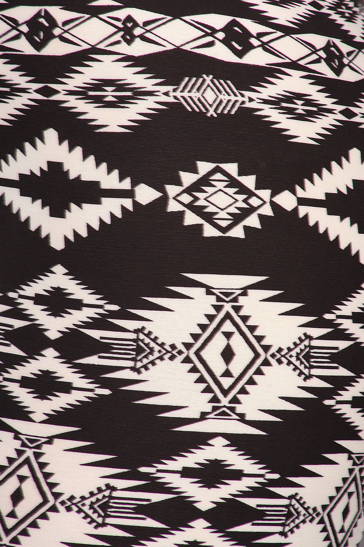Knit, Tribal Pattern Print, Full Length Leggings With Elastic Waist - Absolute Fashion 2020