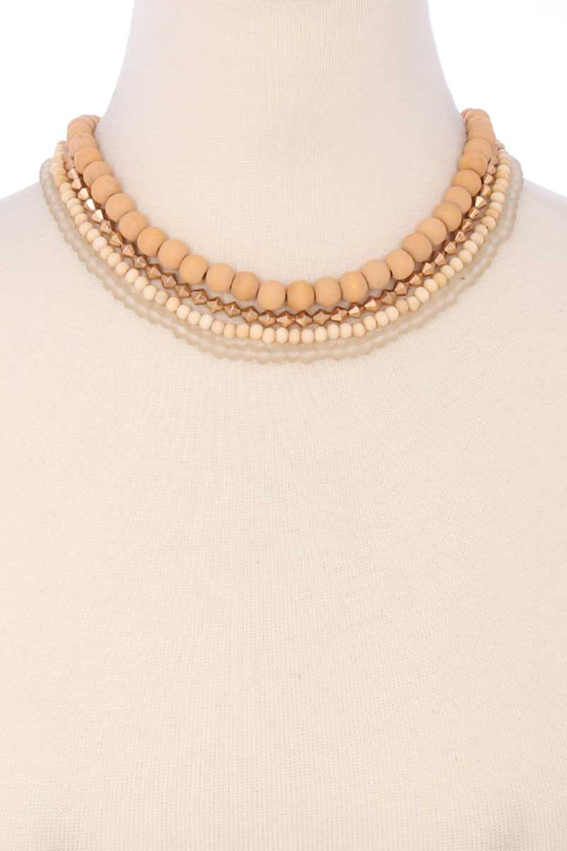 4 Layered Mix Bead Necklace - Absolute Fashion 2020