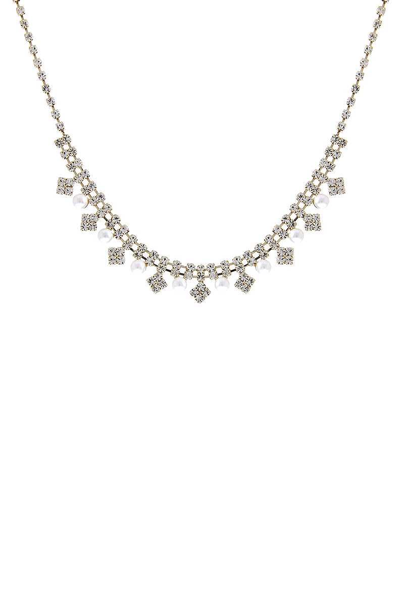 Rhinestone Fashion Multi Design Necklace - Absolute Fashion 2020