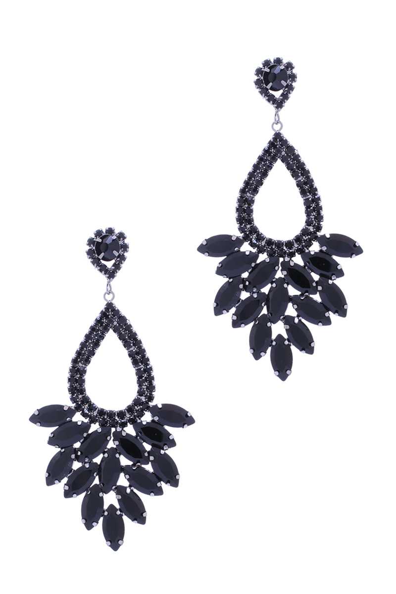 Color Rhinestone Teardrop Earring - Absolute Fashion 2020