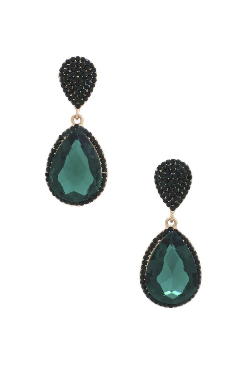 Teardrop Rhinestone Edge Elegant Earring - Absolute Fashion 2020