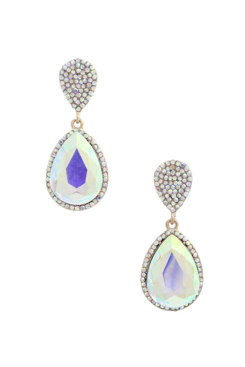 Teardrop Rhinestone Edge Elegant Earring - Absolute Fashion 2020