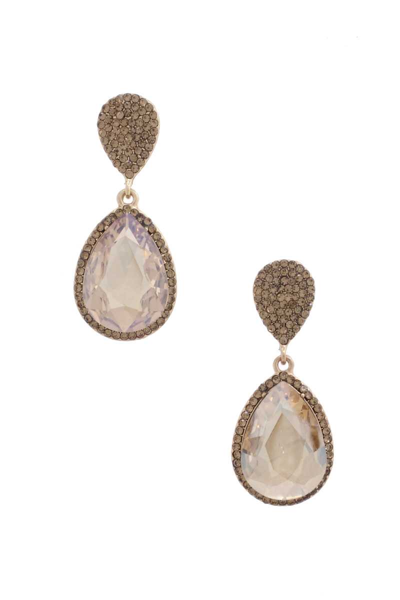 Teardrop Rhinestone Edge Elegant Earring - Absolute Fashion 2020