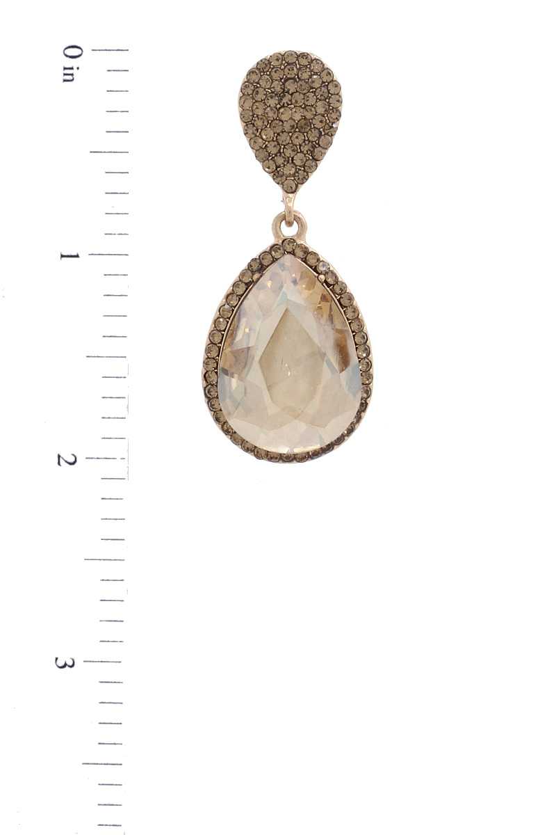 Teardrop Rhinestone Edge Elegant Earring - Absolute Fashion 2020