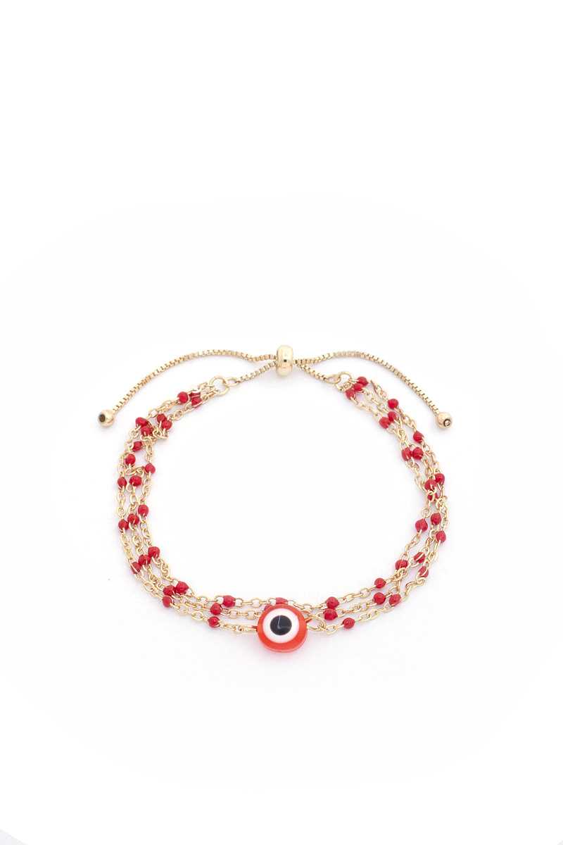 Eye Beaded Slide Bracelet - Absolute Fashion 2020