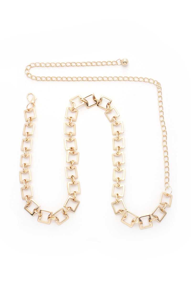 Square Link Metal Chain Belt - Absolute Fashion 2020