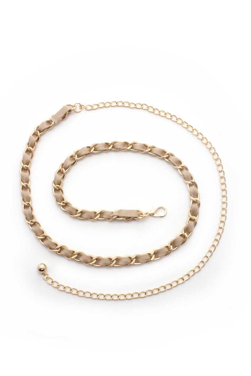 Pu Leather Chain Metal Belt - Absolute Fashion 2020