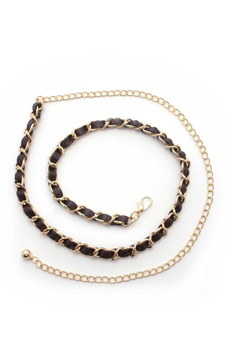 Pu Leather Chain Metal Belt - Absolute Fashion 2020