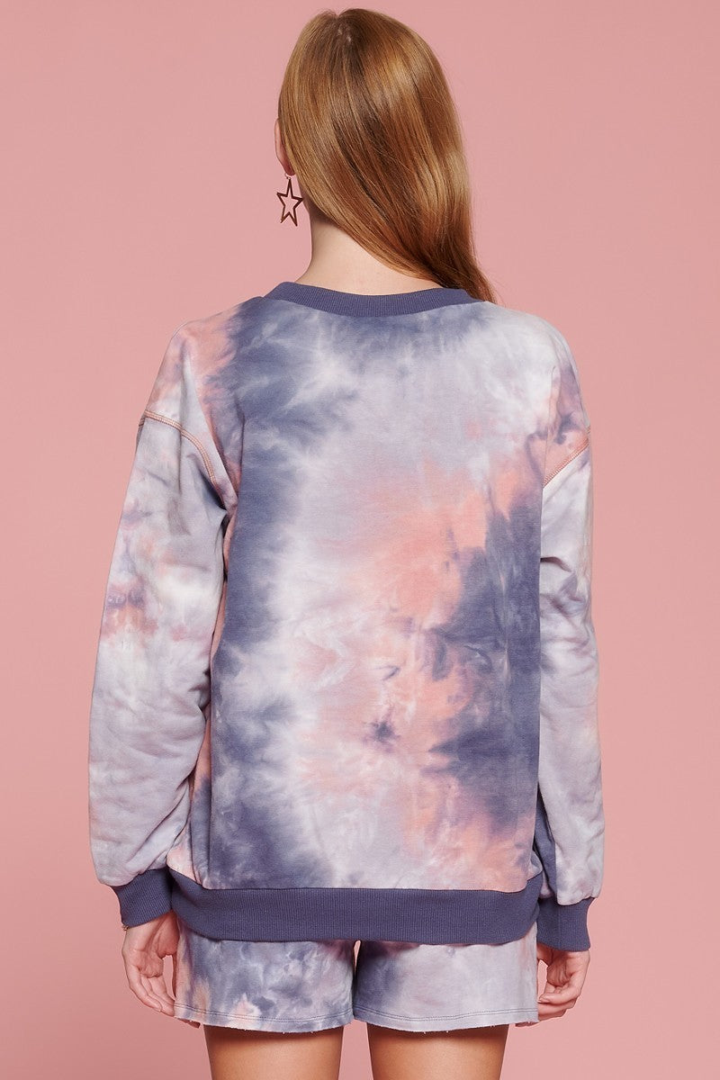 Tie-dye Printed Jersey Top - Absolute Fashion 2020