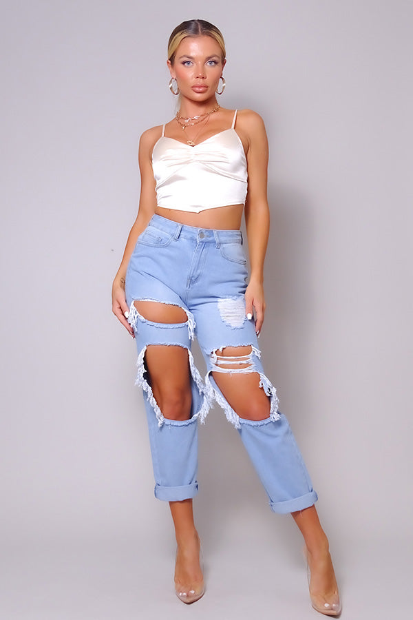 Sexy Spaghetti Strap Ruched Front Scarf Front Top - Absolute Fashion 2020