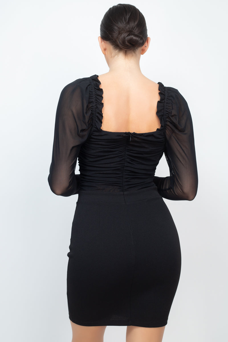 Lace Shirring Dress - Absolute Fashion 2020