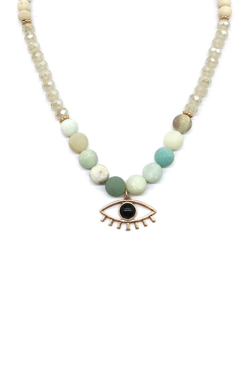 Evil Eye Lash Bead Necklace - Absolute Fashion 2020