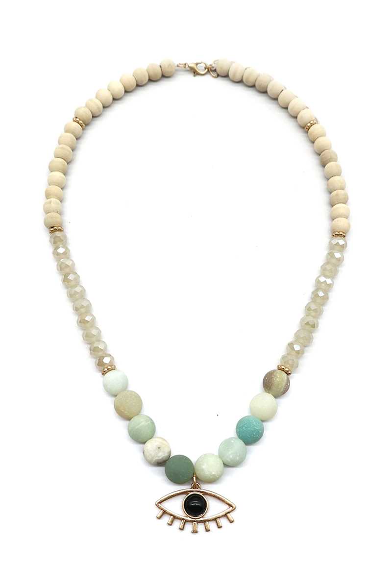 Evil Eye Lash Bead Necklace - Absolute Fashion 2020
