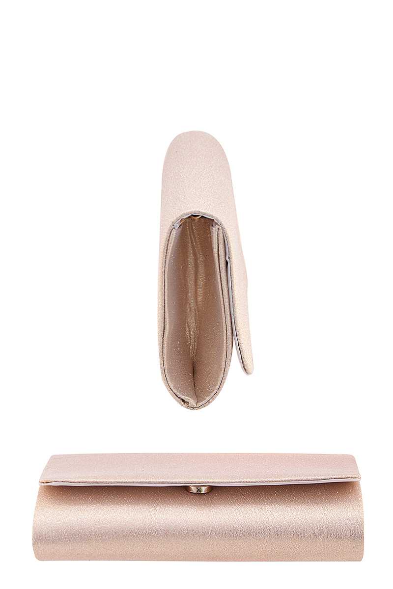 Stylish Plain Glitter Sparkle Chain Clutch Bag - Absolute Fashion 2020