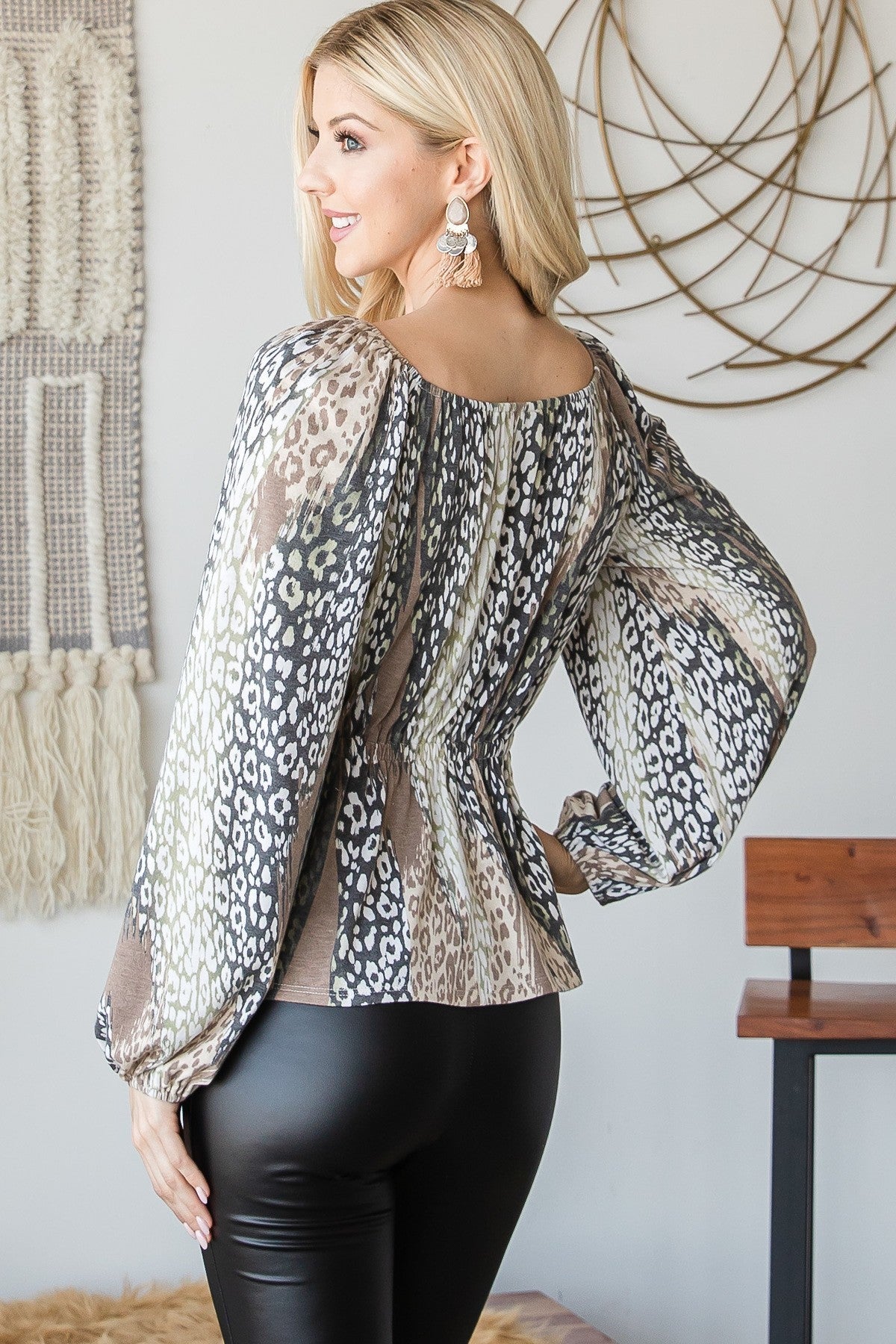 Beautiful Leopard Print Tunic Top - Absolute Fashion 2020