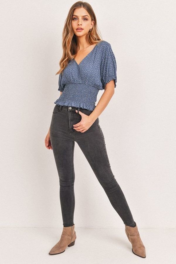Floral Print Puff Sleeves Top - Absolute Fashion 2020