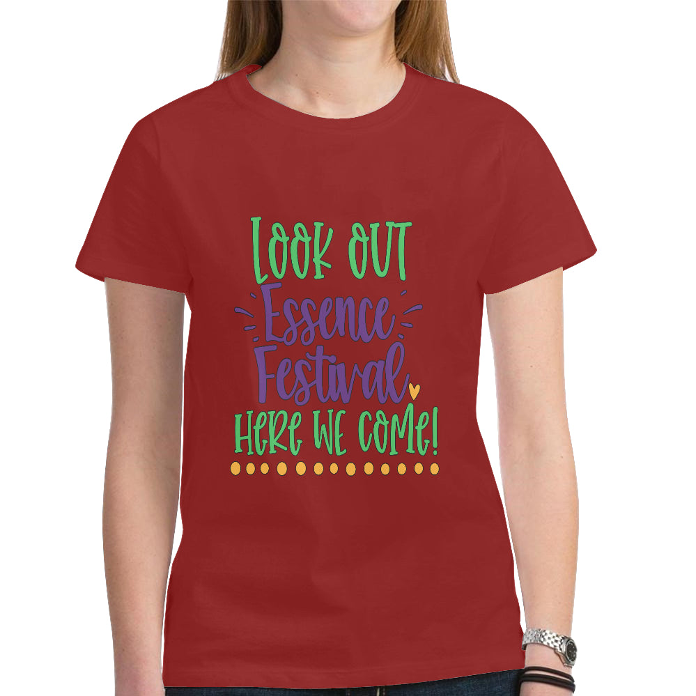 Essence Festival Women's Heavy Cotton Short Sleeve T-Shirt(Made in USA,Ship to USA Only)