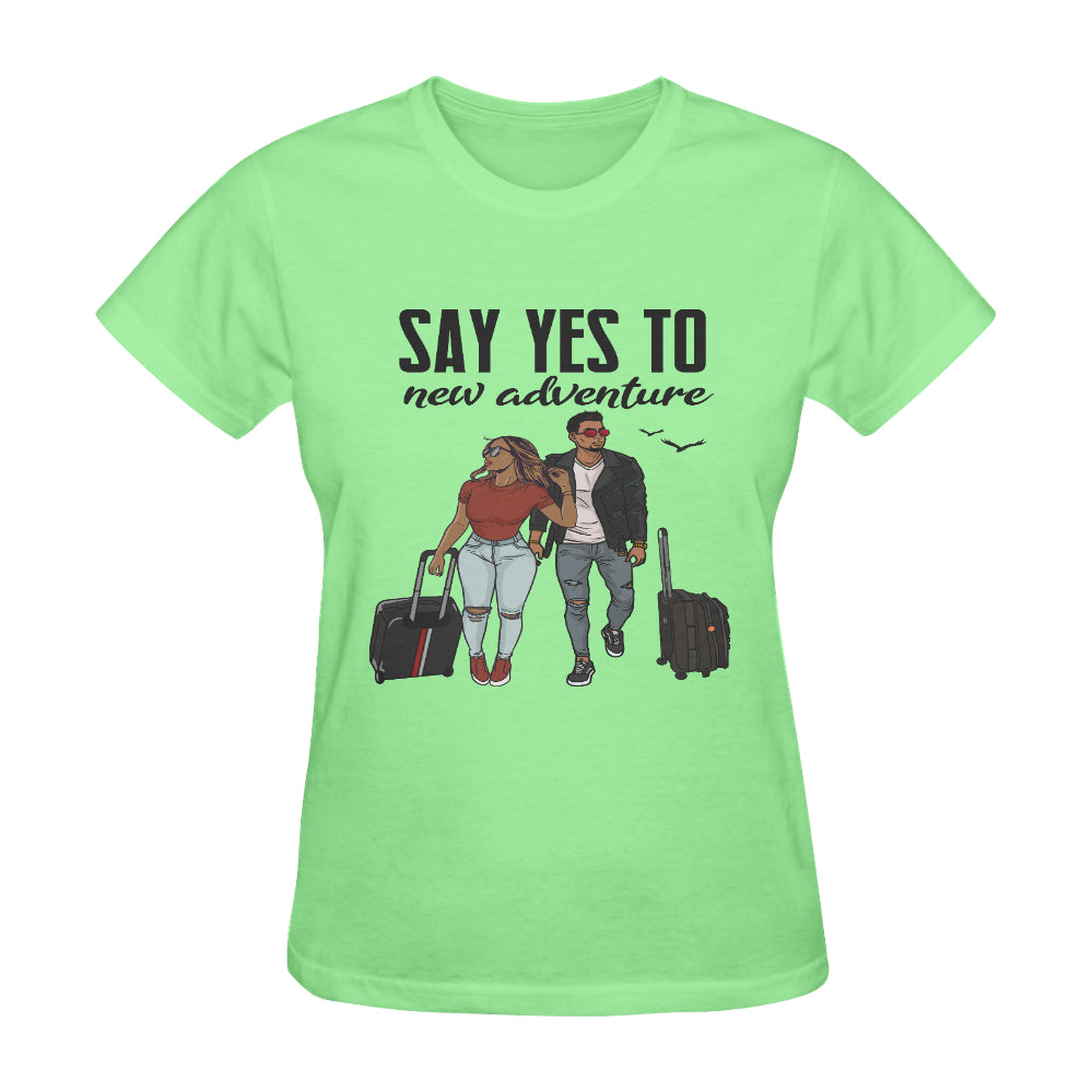 Say Yes To New Adventure Classic Women's T-Shirt(Made in USA,Ship to USA Only)