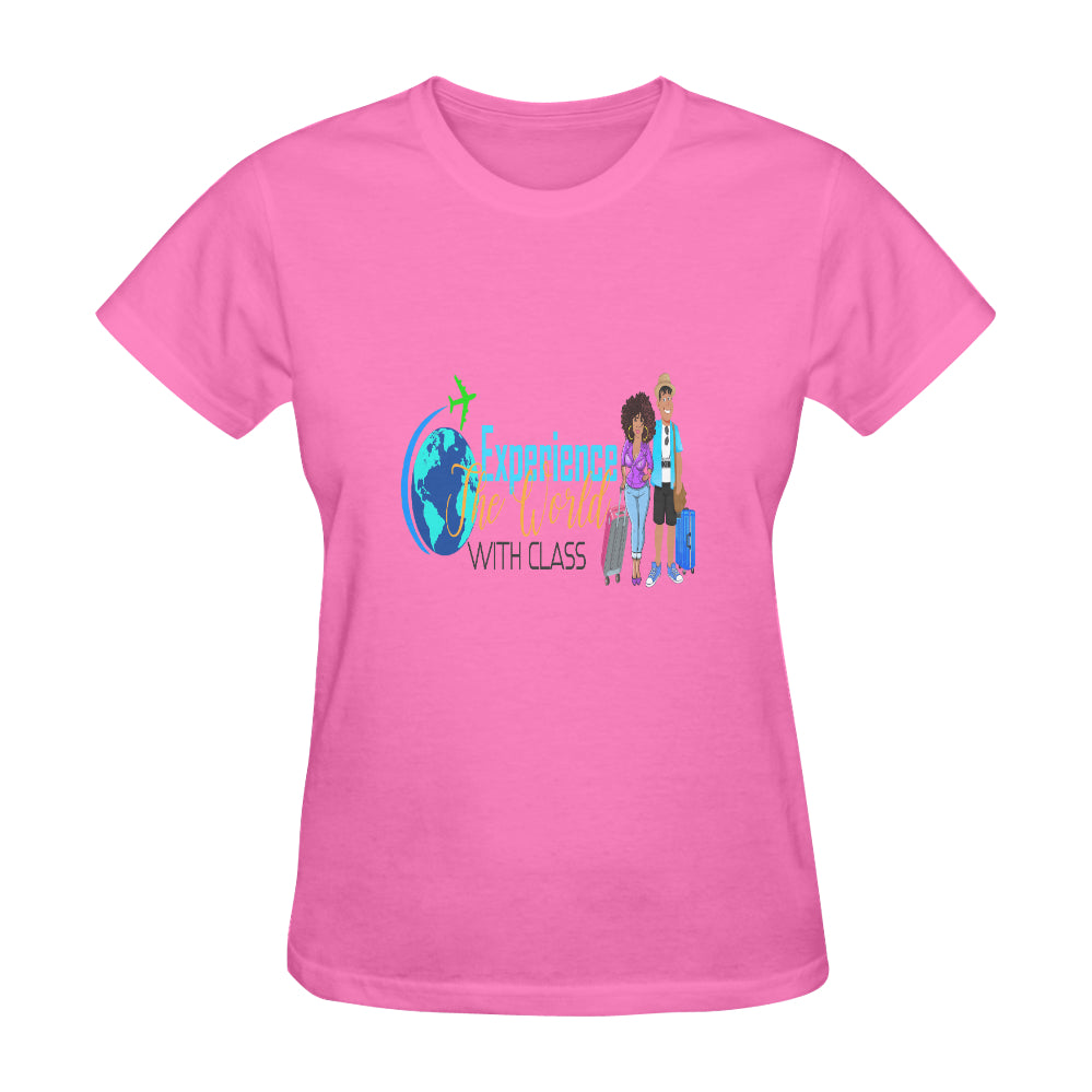 Experience The World With Class Classic Women's T-Shirt(Made in USA,Ship to USA Only)