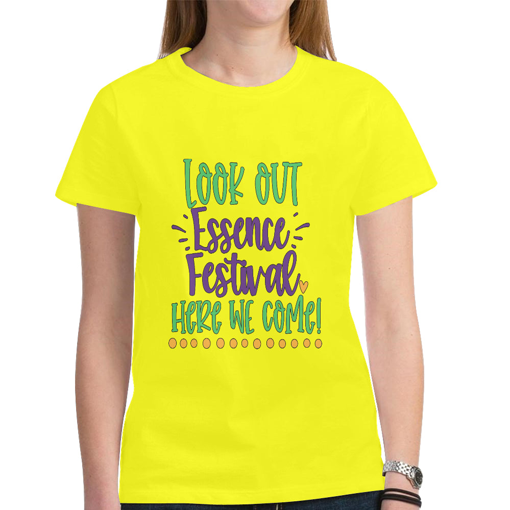 Essence Festival Women's Heavy Cotton Short Sleeve T-Shirt(Made in USA,Ship to USA Only)