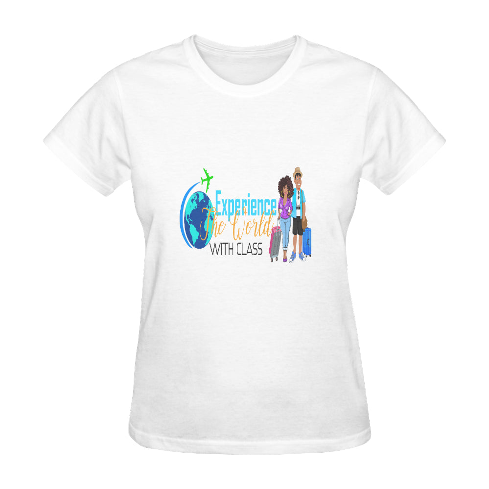 Experience The World With Class Classic Women's T-Shirt(Made in USA,Ship to USA Only)
