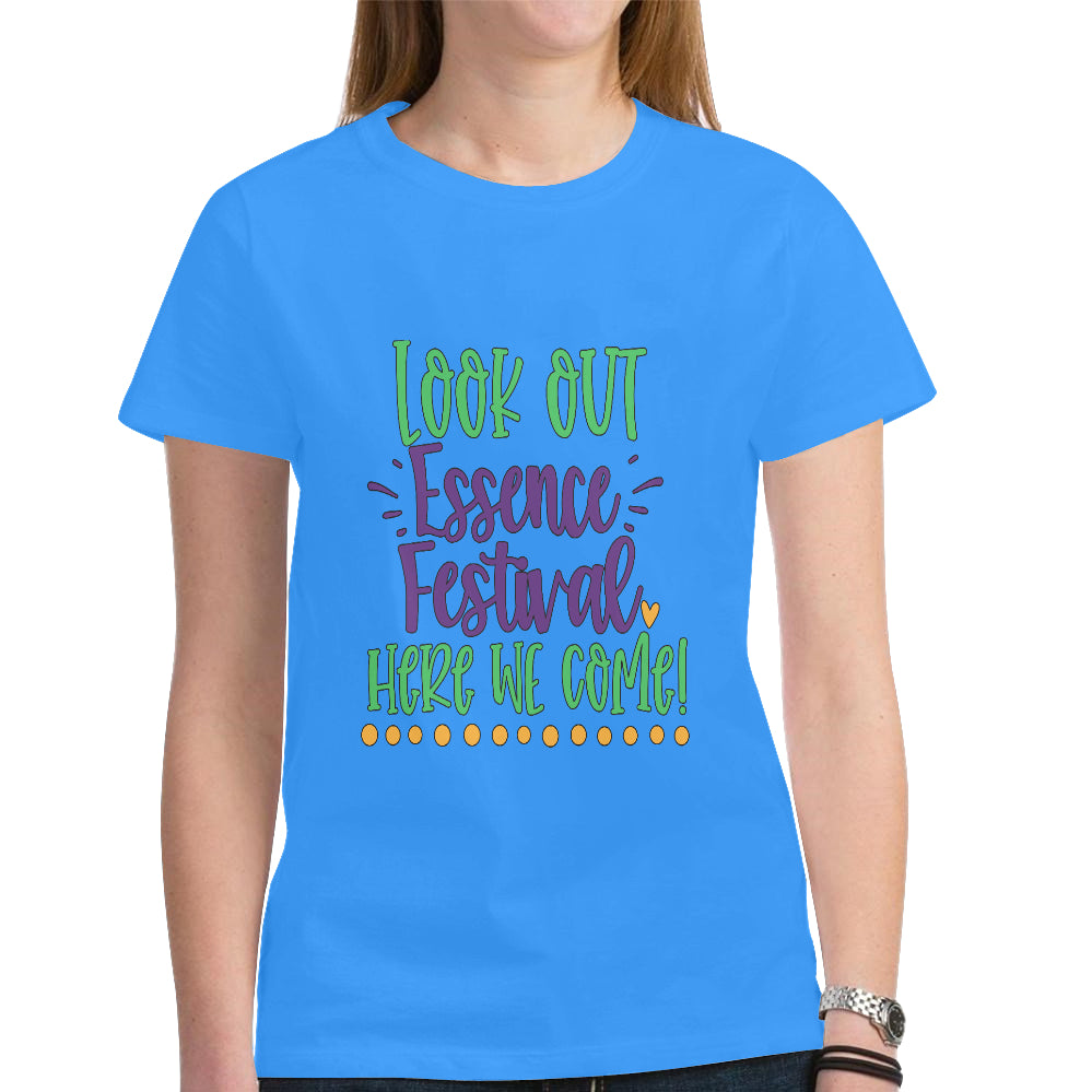 Essence Festival Women's Heavy Cotton Short Sleeve T-Shirt(Made in USA,Ship to USA Only)