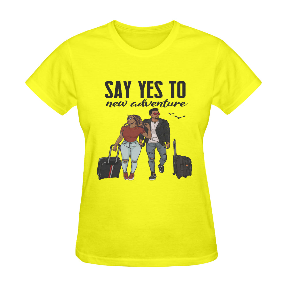 Say Yes To New Adventure Classic Women's T-Shirt(Made in USA,Ship to USA Only)
