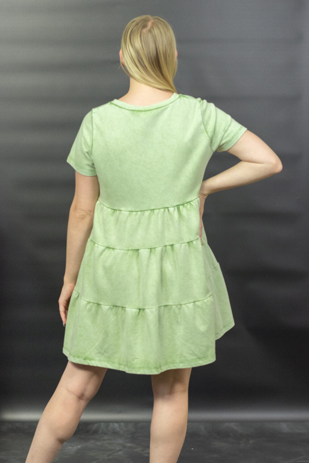Sew In Love Breathtaking Views Full Size Tiered Mini Dress in Mint