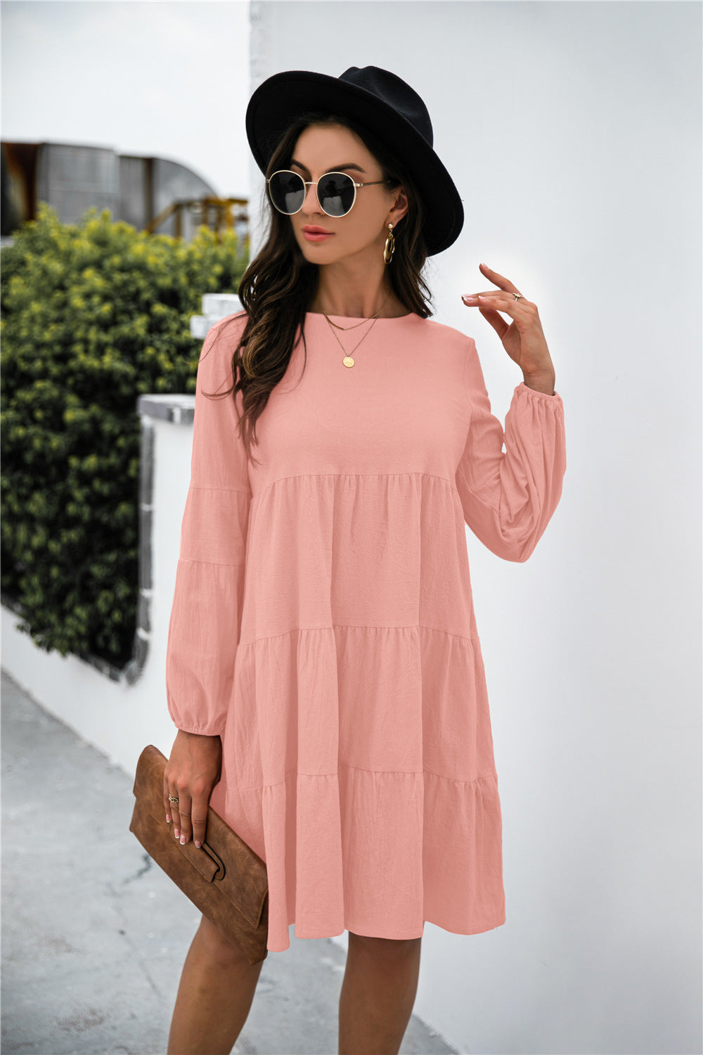 Puff Sleeve Tiered Swing Dress - Absolute Fashion 2020