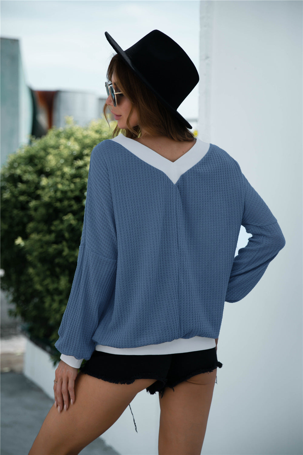 Contrast Binding Off Shoulder Top - Absolute Fashion 2020