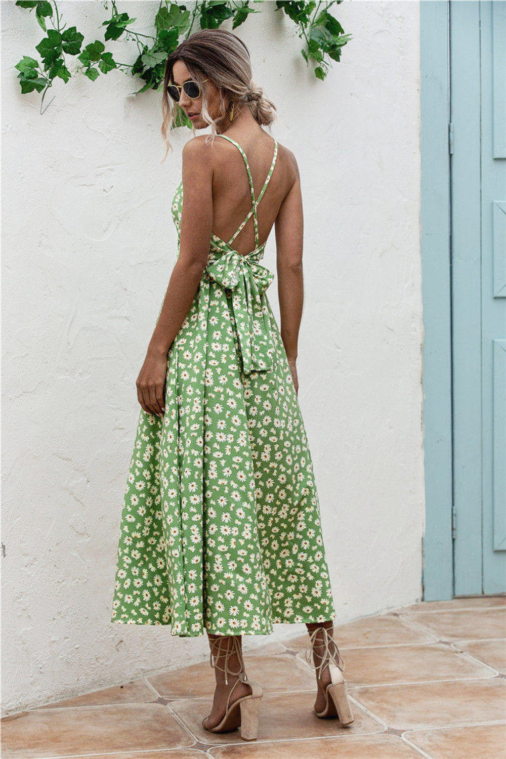 Daisy Floral Bowknot Back Dress - Absolute Fashion 2020