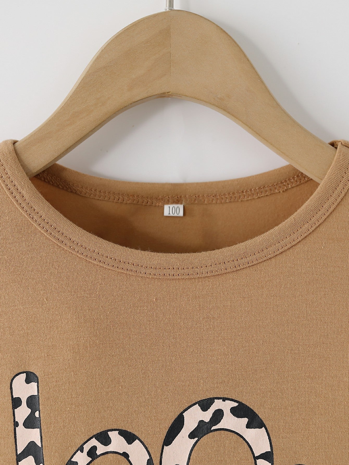 Kids BE KIND Graphic T-Shirt and Leopard Lined Jeans Set