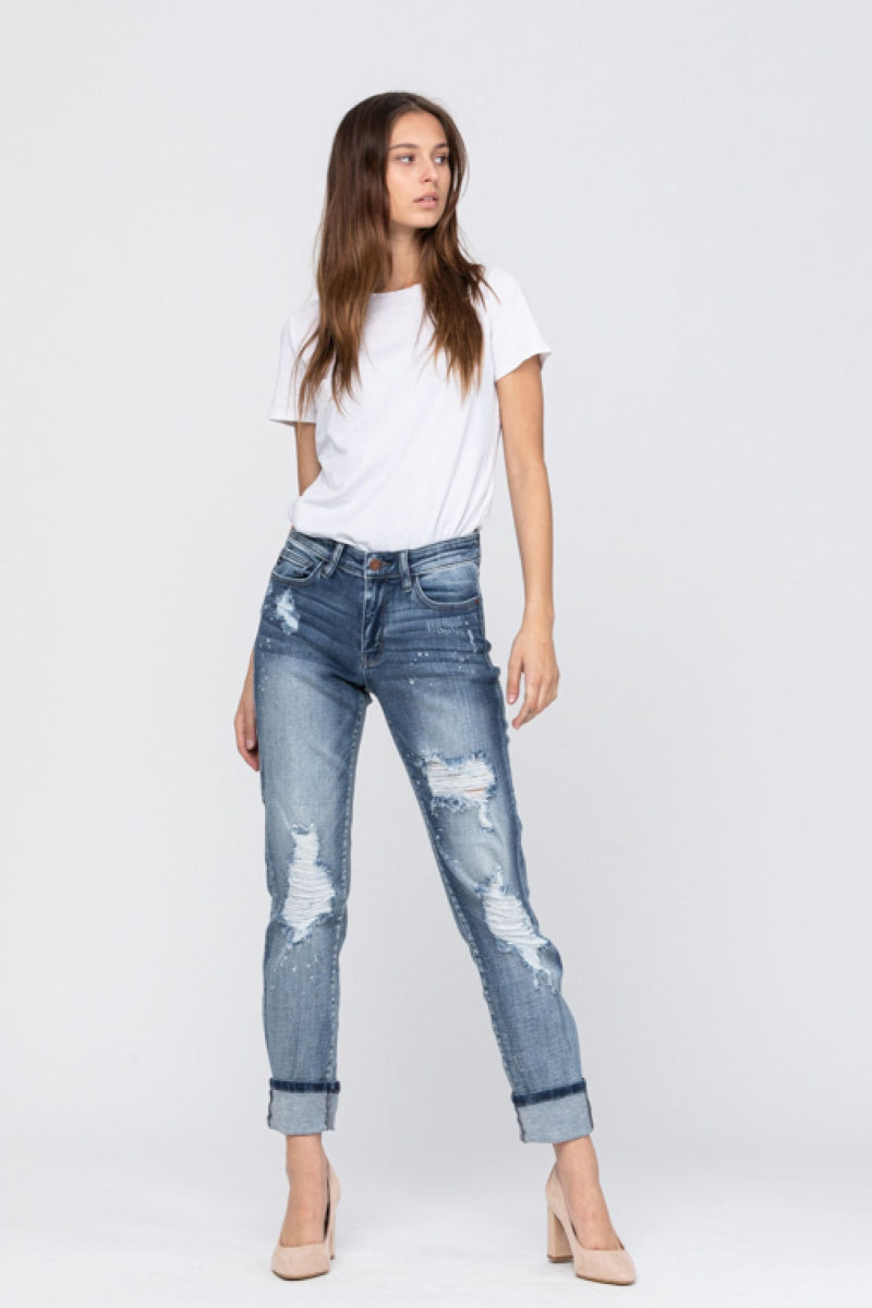 Destroyed Bleach Splatter Boyfriend - Absolute Fashion 2020