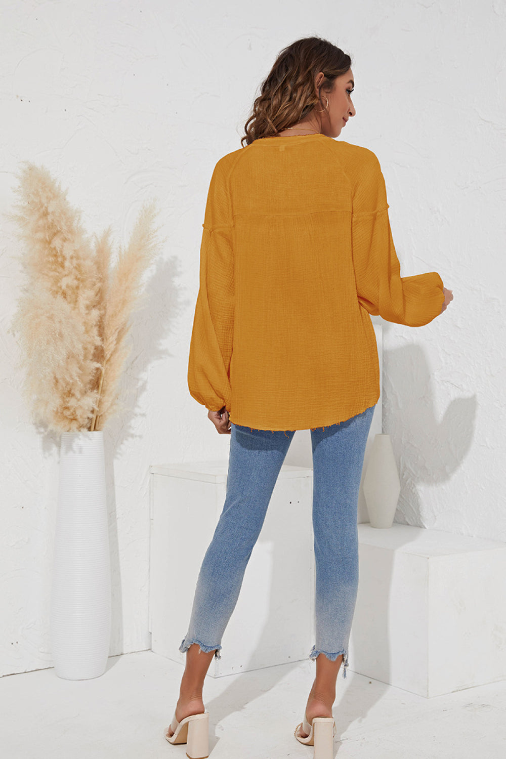 Puff Sleeve Button Up Top - Absolute Fashion 2020