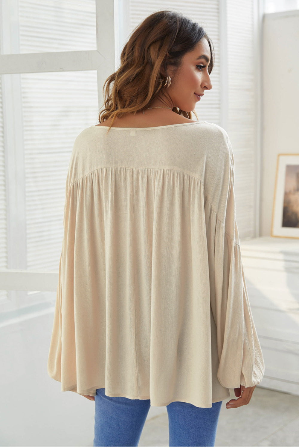 Flare Sleeve Drawstrings Top - Absolute Fashion 2020