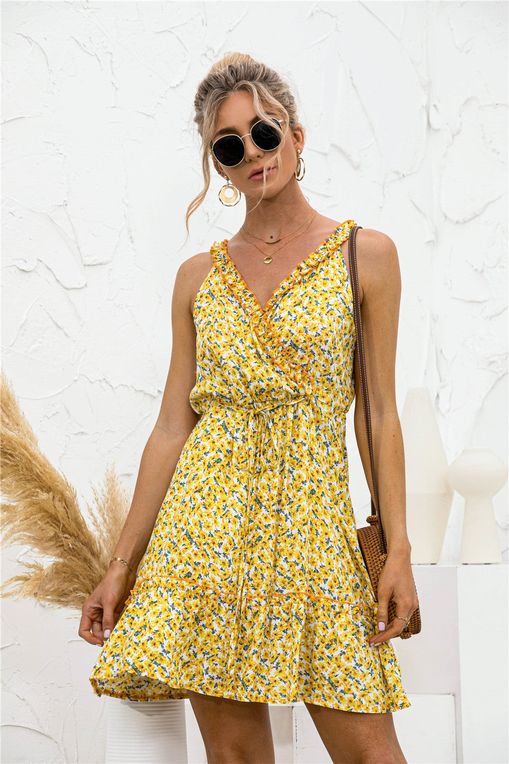 Floral V Neck Hammock Dress - Absolute Fashion 2020