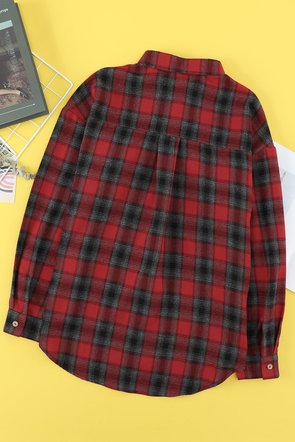 Cotton Blend Plaid Buttoned Shirt - Absolute Fashion 2020