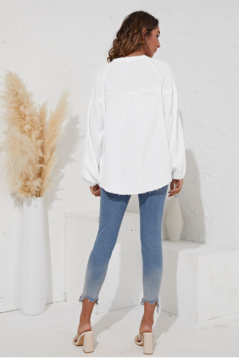 Puff Sleeve Button Up Top - Absolute Fashion 2020