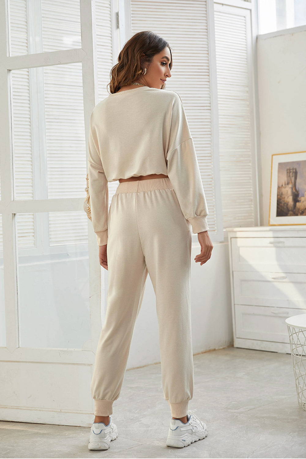 Crop Sweatshirt and Joggers Set - Absolute Fashion 2020