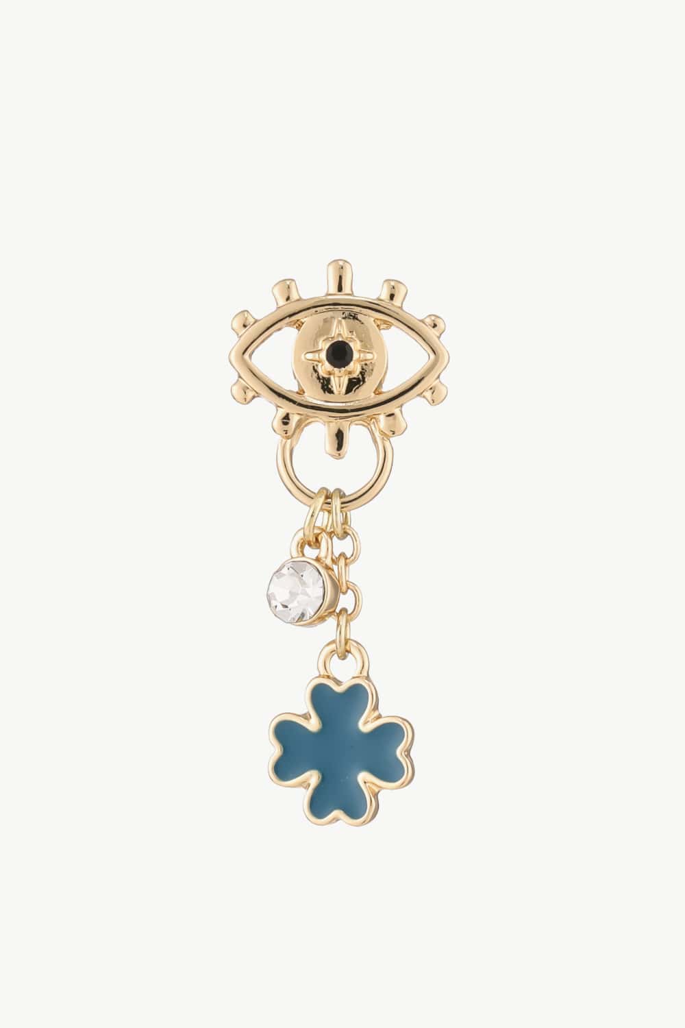 Rhinestone Evil Eye Drop Earrings