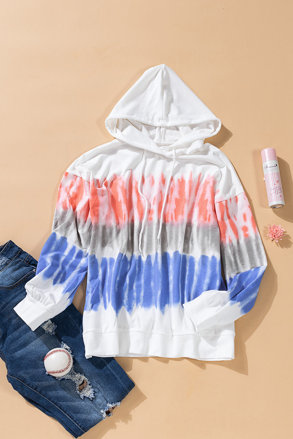 Tie-Dye Drawstring Pullover Hoodie - Absolute Fashion 2020